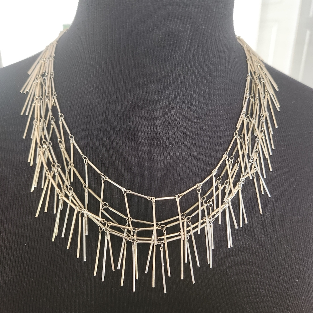 J. Crew Gold Fringe Necklace